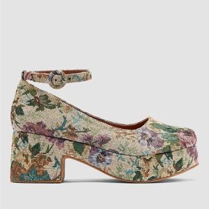 Chunky Heel Tapestry Maryjane